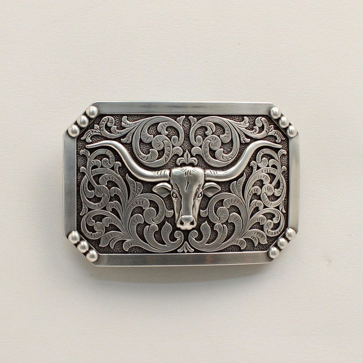 Ariat Men's Longhorn Motif Rectangle Buckle