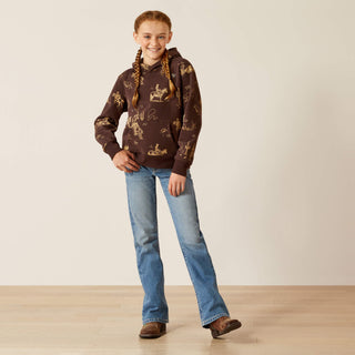 Ariat Shirts & Tops Ariat Girl's Ranch Scene Hoodie Ranchin Print