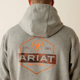 Ariat Men's Shirts Ariat Men's Bold Hex Hoodie Grey Heather