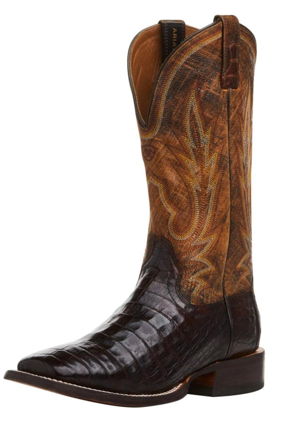 Ariat Men’s Gunslinger Dark Amber Caiman Belly Western Boot – Cowboy ...