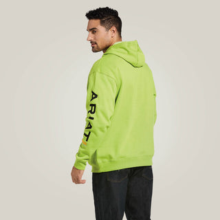 Ariat Men's Shirts Ariat Men's Rebar Graphic Hoodie Lime Green and Black Logo