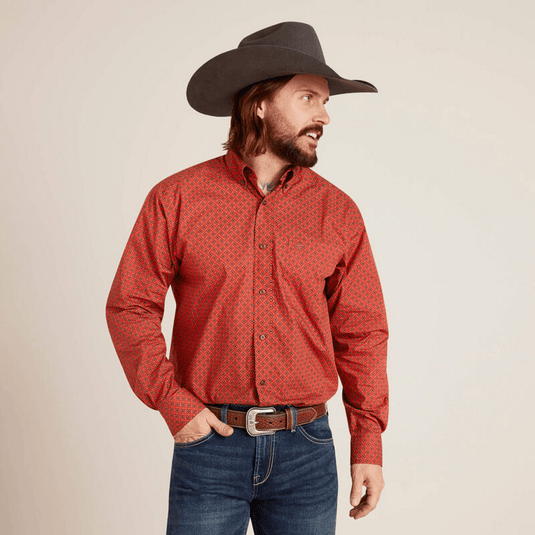 Red Label Men´s Pearl Snap Button Long Sleeve Western Slim Fit