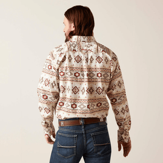 Ariat Ariat Men's Shay Cream Rust & Chocolate Aztec Print Long Sleeve Western Shirt