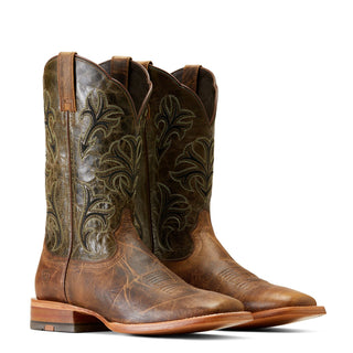 Ariat Ariat Mens Cowboss Crinkled Brown/Prairie Green Boot