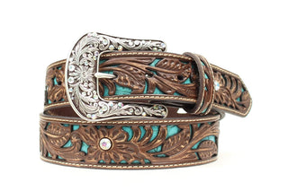 Ariat Belts Ariat Women's Blue Inlay Floral Belt