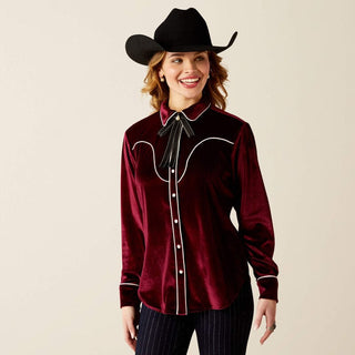 Ariat Shirts & Tops Ariat Women's Casa Rosa LS Snap Shirt Burgundy