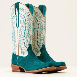 Ariat Boots Ariat Women's Derby Monroe Ancient Turquoise Roughout Western Boot