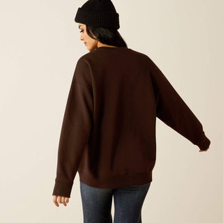 Ariat Shirts & Tops Ariat Women's Taurus Oversized Crew Neck Sweatshirt Brown