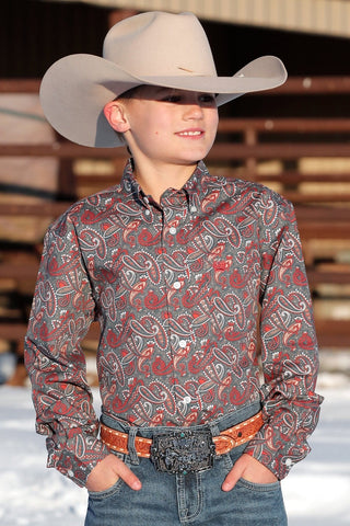 Ropey Of Denver Colorado Embroidered Western Shirt Kids Large 12-14 Youth L