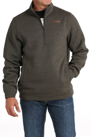 CINCH Men's Shirts Cinch Men's 1/2 Zip Pullover Brown