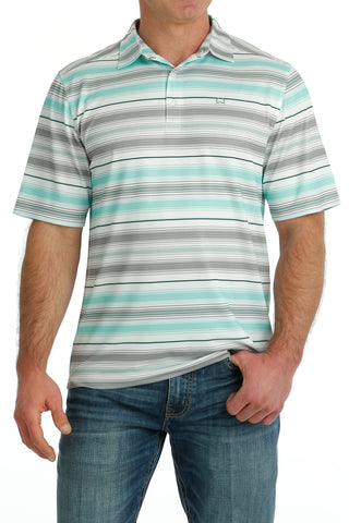 CINCH Men's Shirts Cinch Men's ArenaFlex Polo Short Sleeve Light Mint