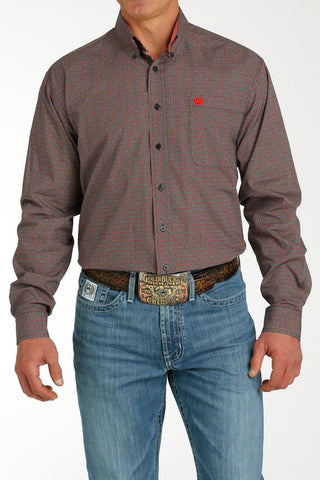 CINCH Men's Shirts Cinch Men’s Charcoal Print Long Sleeve