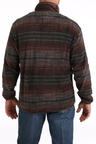 CINCH Men's Shirts Cinch Men’s Fleece Pullover Brown/Red