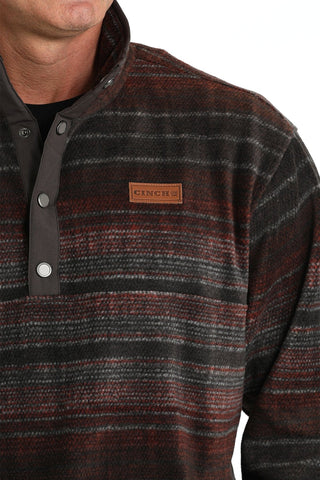 CINCH Men's Shirts Cinch Men’s Fleece Pullover Brown/Red