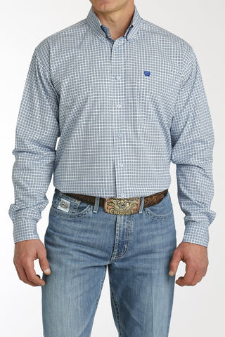 CINCH Shirts & Tops Cinch Men's Geometric Print Button Down Western Shirt Light Blue