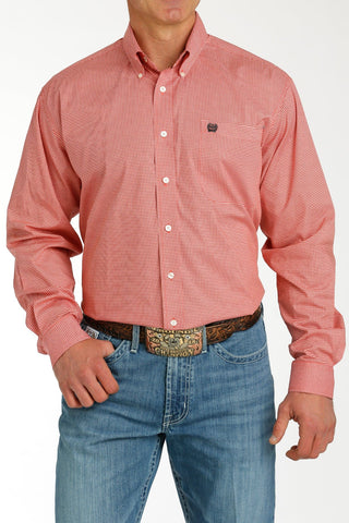 CINCH Men's Shirts Cinch Men’s Red Print Long Sleeve