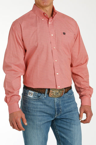 CINCH Men's Shirts Cinch Men’s Red Print Long Sleeve