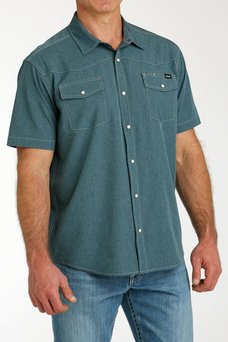 CINCH Men's Shirts Cinch Men's Solid Western Camp Shirt Indigo