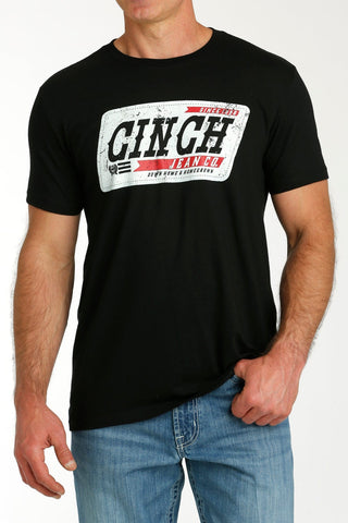 CINCH Men's Shirts Cinch Mens Black and White Logo Tee