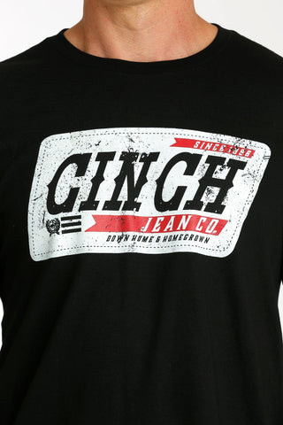 CINCH Men's Shirts Cinch Mens Black and White Logo Tee