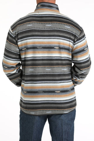 CINCH Men's Shirts Cinch Mens Polar Fleece Blue and Gold stripe