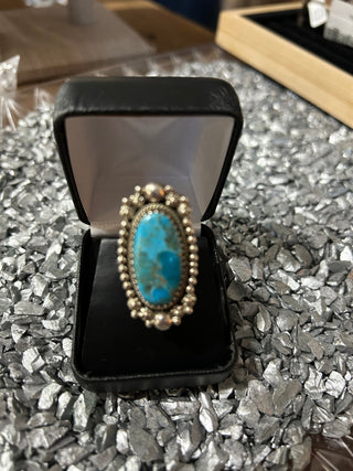 Cowboy Swagger Rings Adjustable Kingman Turquoise Ring