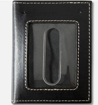 Cowboy Swagger Ariat Men’s Black Floral Embossed Front Pocket BiFold Money Clip Wallet