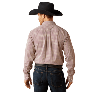 Cowboy Swagger Ariat Men’s Wrinkle Free Iven Fitted Long Sleeve Shirt Red Print