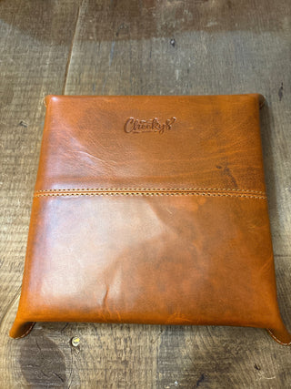 Cowboy Swagger Cheekys Brown Leather Cowhide Catchall