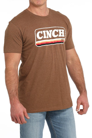 Cowboy Swagger Cinch Men’s SS Brown Logo Tee