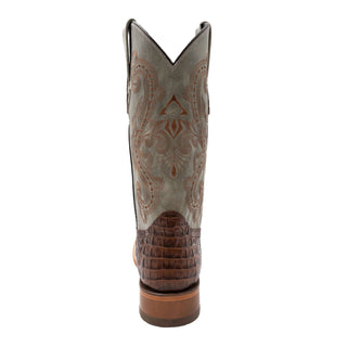 Cowboy Swagger Ferrini Mens Print Caiman Croc Square Toe Boot Sport Rust