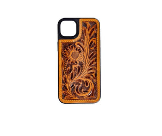 Cowboy Swagger IPhone 14 Plus Phone Case Hand Tooled Leather