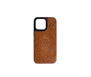 Cowboy Swagger IPhone 14 Pro Max Phone Case Brown Embossed