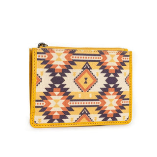 Cowboy Swagger Myra Mynora Springs Mini Credit card Holder Yellow Aztec