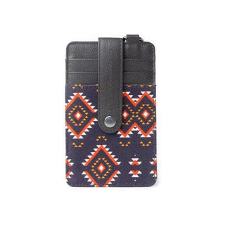 Cowboy Swagger Myra Taralongo Vista Credit Card Holder Black and Red Aztec