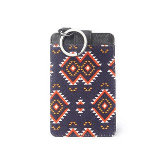 Cowboy Swagger Myra Taralongo Vista Credit Card Holder Black and Red Aztec