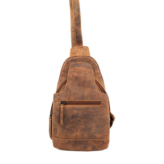 Cowboy Swagger Myra Western Fork Sling Bag in Camel