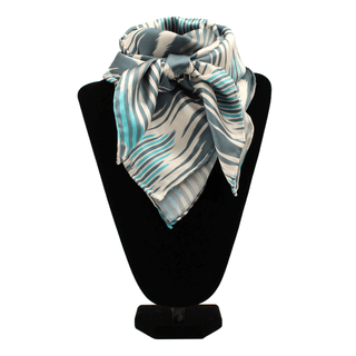 Cowboy Swagger Wild Rag Blue and Grey stripe pattern