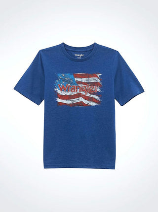 Cowboy Swagger Wrangler Boys Flag Logo Tee