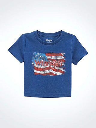 Cowboy Swagger Wrangler Infant Boys Distressed Flag Tee