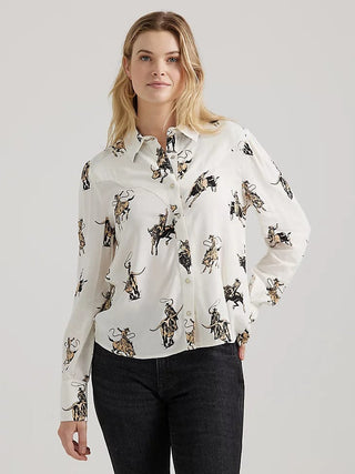 Cowboy Swagger Wrangler Women’s Drapey Rodeo Blouse