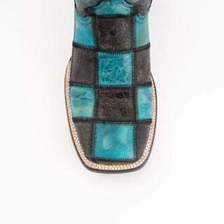 Ferrini Boots Ferrini Women's Patchwork Western Boot Black/Teal