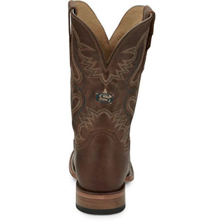 Justin Justin Mens Wells Rich Mahogany Cowhide Western Boot