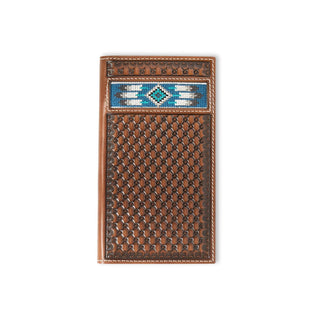 M&F Western Wallets & Money Clips Ariat Rodeo Style Wallet Southwestern Inlay Brown