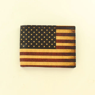 M&F Western Wallets & Money Clips Nocona Bifold Vintage USA Flag Wallet