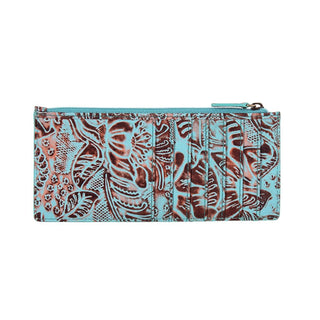 Myra Wallets & Money Clips Myra Delilah Creek Hand Tooled Long Card Wallet