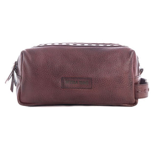 Myra Handbags Myra Mens Ruff Trail Toiletries Bag Red Russet