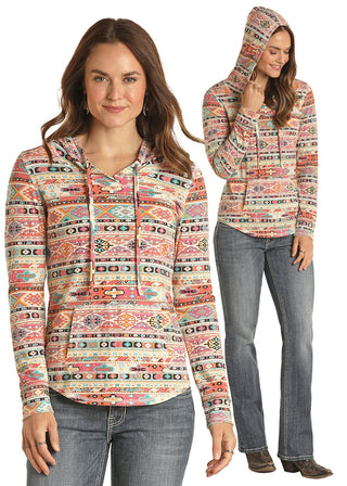 Panhandle Panhandle Aztec Print Lightweight Hoodie