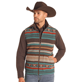 Powder River Outfitters Vest Powder River Outfitters Men's Aztec Stripe Wool Vest