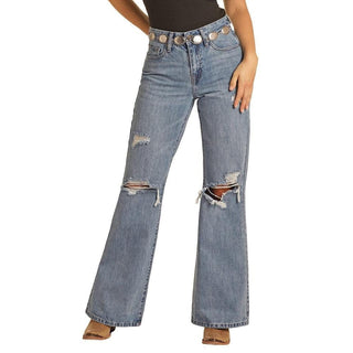 Rock & Roll Pants Rock & Roll Women's Light Vintage Flare Jeans